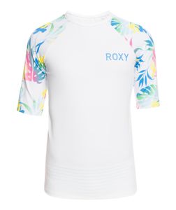Roxy - UV Rashguard für Mädchen - Elasthan Printed Sleeve - Kurzarm - Bright White/Surf Trippin
