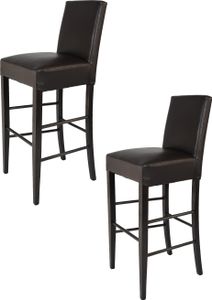 t m c s Tommychairs - Zestaw 2 nowoczesnych stołków barowych LUISA, solidna konstrukcja wykonana z lakierowanego drewna bukowego w kolorze drewna wenge, tapicerowana i pokryta imitacją skóry w kolorze brązowym t m c s Tommychairs - Zestaw 2 nowoczesnych stołków barowych LUISA, solidna konstrukcja wykonana z lakierowanego drewna bukowego w kolorze drewna wenge, tapicerowana i pokryta imitacją skóry w kolorze brązowym