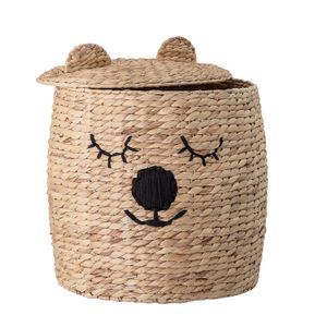 Bloomingville Korb DOLMA mit Deckel 50x42 cm Deko Wäschekorb Aufbewahrung Kids