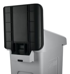 Rubbermaid Slim Jim® Recyclingstation, Hinweistafel, schwarz