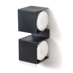 VDN Stainless Toilettenpapierhalter schwarz - Toilettenpapierhalter - Ersatzrollenhalter - Edelstahl - Hängend - Toilettenpapierhalter