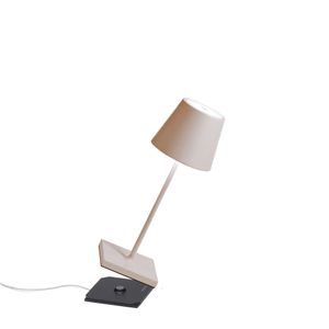 Zafferano Poldina Pro Mini Tischlampe - Aufladbare LED Lampe - 30 cm - Creme