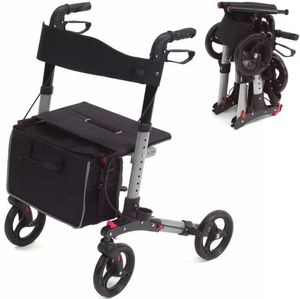 Alu Rollator klappbar Outdoor Leichtgewichtsrollator Gehhilfe Gehwagen 55970