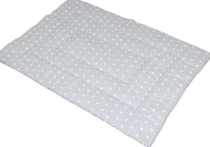 Spielmatte Spieldecke Krabbeldecke Kinder Baby Decke Baumwolle - 27 - Sterne weiß auf Grau
