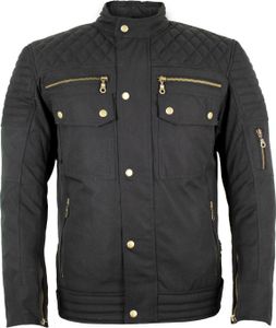 Herren Motorrad Textiljacke mit Protektoren schwarz Wind und Wasserdicht(XL)