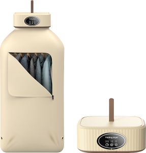(Khaki) Přenosná sušička 600 W, mini sušička - kompaktní a praktické řešení pro sušení v bytech, ubytovnách, mobilních domech, mini sušička se sušicím pytlem na jemné oblečení, spodní prádlo, dětské oblečení