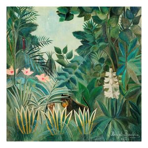 Leinwandbild - Henri Rousseau - Dschungel am Äquator - Quadrat 1:1, Größe HxB:80cm x 80cm - Canvas