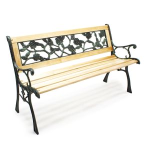 Zahradní lavička Rosi Lavička ze dřeva a litiny v designu růže Parková lavička pro dvě osoby
