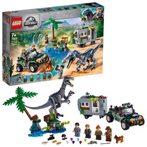 LEGO 75935 Jurassic World Baryonyx' Kräftemessen: die Schatzsuche, Dinosaurier Spielset mit Offroad-Buggy Spielzeug, Bauset
