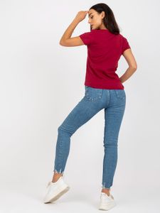 Basic Feel Good Denim-Hosen für Frauen Dunmark bordo XS