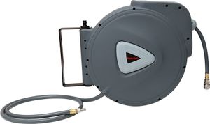 TolleTour Schlauchaufroller Schlauchtrommel 30 m automatisch 18 bar – Wand-Schlauchbox mit 1/4 Zoll Anschluss und Einzug-Automatik – Schlauchaufroller mit flexibler Wandhalterung Druckluftschlauch