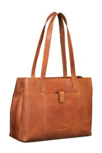 Benthill Damen Tasche Leder - Handtasche aus echtem Rindsleder - Große Schultertasche mit Reißverschluss - Vintage Umhängetasche XL