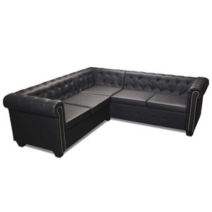 Chesterfield Sofa 5-Sitzer Couch Wohnmöbel Büromöbel Garnitur Kunstleder