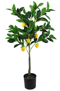 Kunstpflanze künstliche Pflanze Künstlicher Zitronenbaum 80 cm Kunstbaum Künstliche Pflanze Zitrone fertig im Topf