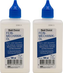 2x Feinmechanikeröl Nähmaschinenöl Universalöl Multifunktionsöl Maschinenöl 200 ml