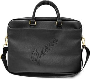 Guess Tasche GUCB15PUSASBK 16 "schwarz, schwarzer Saffiano-Schriftzug