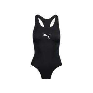 PUMA Swim Damen Racerback Badeanzug Schwimmanzug, Farbe:Schwarz, Bekleidungsgröße:XL