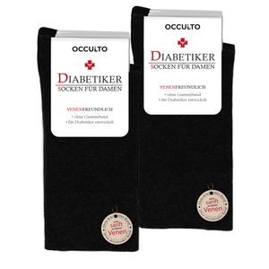 Occulto Damen Diabetiker Socken 10er Pack (Modell: Julia)