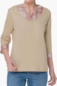 782753 Witt Weiden Damen Shirt 2- in -1 Blusenshirt Gr. 44 Neu beige 2. Wahl