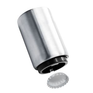 1x Automatischer Flaschenöffner Kapselheber Magnetisch Edelstahl Aluminium Bieröffner Silber