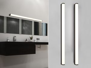 LED Badezimmer Wandleuchten Set Schwarz 120cm Spiegelleuchten seitlich für Bad