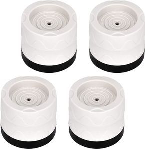 Vibrationsdämpfer,4 Stück Schwingungsdämpfer Verstellbare Waschmaschine Antivibrationsmatte für Waschmaschinen Trockner (Weiß 6cm)