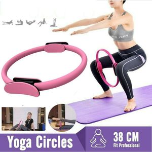 Miixia Pilates Yoga Gymnastik Widerstands Ring Circle mit 38cm Durchmesser Rosa