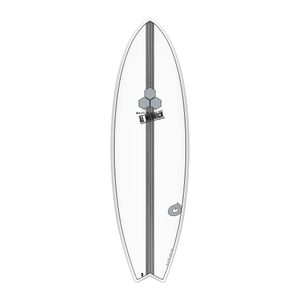 Channel Islands Pod Mod Fish 5'10 X-lite2 Surfboard, Farbe:weiß, Größe:5'10
