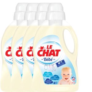Le Chat Gel Bebe – Flüssigwaschmittel – Vorteilspack – 4 x 32 Waschgänge