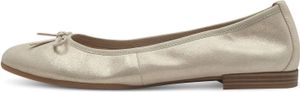 Tamaris Damen Ballerina klassisch Schleife Leder 1-22116-41, Größe:41 EU, Farbe:Beige