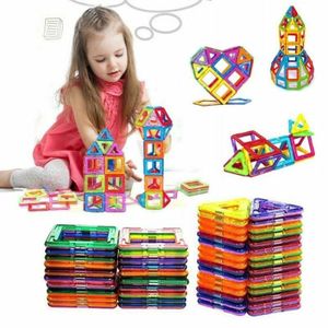 100stk Blocks Magnetic Building Kinder Spielzeug Magnetische Bausteine Blöcke Bunt Konstruktionsspielzeug-Sets