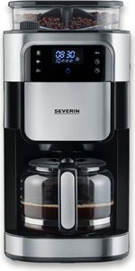 Filterkaffeemaschine Kaffemaschine Edelstahl-Mahlwerk SEVERIN KA 4813 ca. 1000 W KA 4813 aus Edelstahl, gebürstetschwarzsilber Kaffeemaschine Filterkaffee Kaffeezubereiter Filterkaffeemaschine