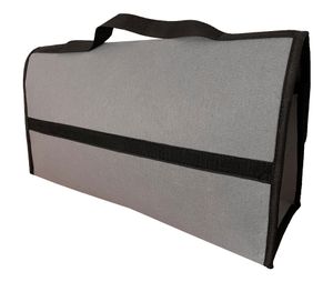 HEGGER® Kofferraum Organizer Auto Kofferraumtasche 49 x 14,5 x 18 cm Autotasche Faltbarer Tasche mit mit Griff und Klettverschluss in Grau