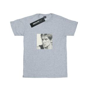 Star Wars - "Han Solo Drawing" T-Shirt für Jungen BI51133 (116) (Grau)