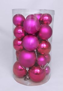 ChristmasWorld Christbaumkugeln - pink (fuchsia)