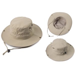 UV Schutz Herren Damen Sommer Mesh Atmungsaktive Fischerhüte Eimerhut, Wasserdicht Faltbar Schnelltrocknend, Khaki