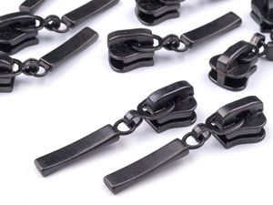 5 Metall-Zipper m. Autolock f. Kunststoff-Reißverschlüssse 5mm,  Wähle Deine Farbe, Farbe:anthrazit