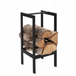 Kaminholzregal 25X25X50 Cm Brennholzregal Kaminholzhalter Feuerholzregal Kaminholzständer Brennholz Holzhalter Aus Metall In Schwarz Loft Ohne Verschraubung