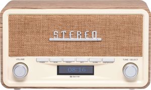 Radio Denver Denver DAB - Radio retro - Bluetooth - DAB+/FM - Możliwość przyciemniania - Baterie i zasilanie sieciowe - DAB18LW