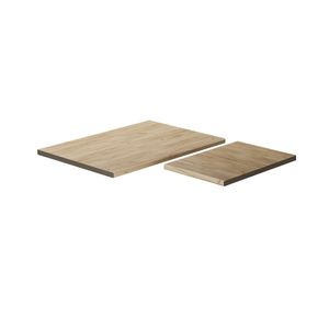 Vicco Küchenarbeitsplatte R-Line, 114 cm (passend für 87x87 Eckschrank), Goldkraft Eiche