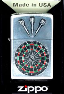 Zippo 1300091 AA8 Dartboard Emblem | Benzínový Zapalovač | Mosaz Chrom