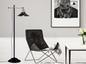 LED Industrial Stehlampe hinter Sofa für den Flur Jugendzimmer höhenverstellbar
