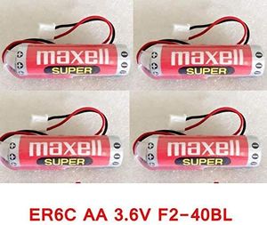 4er Pack MAXELL ER6C AA F2-40BL 3,6 V 1800 mAh Batterie für Mitsubishi FX PLC