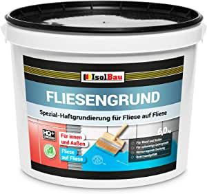 Isolbau Fliesengrund - Fliese auf Fliese Grundierung für Wand- & Bodenfliesen im Innen- & Außenbereich - Blau, 6 kg
