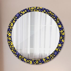 Spiegel - Mirror zum Wandspiegel Schlafzimmer – Schminkspiegel- niedlich klein blumen- Ø90cm