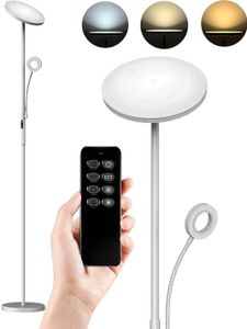 ANTENLICHT 35W Stehlampe LED Dimmbar Grau Stehleuchte Wohnzimmer mit Fernbedienung Deckenfluter LED mit Leselampe Standlampe LED für Schlafzimmer Büro ANTENLICHT 35W Stehlampe LED Dimmbar Grau Stehleuchte Wohnzimmer mit Fernbedienung Deckenfluter LED mit Leselampe Standlampe LED für Schlafzimmer Büro