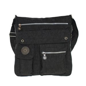 Tasche Umhängetasche Handtasche Bag Street Nylon Schwarz Ta5091
