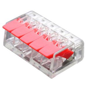 Elektrodrahtanschluss Universal Mini Schnelleinsatz-Plug-in-Kabelklemme-Rot-Größen: 5 Löcher