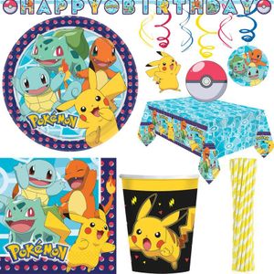 52 tlg. Partyset Pokemon Party Deko Kindergeburtstag Pikachu Geburtstag