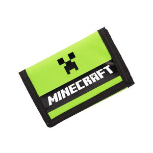 Minecraft - Logo peňaženky NS7359 (jedna veľkosť) (zelená)